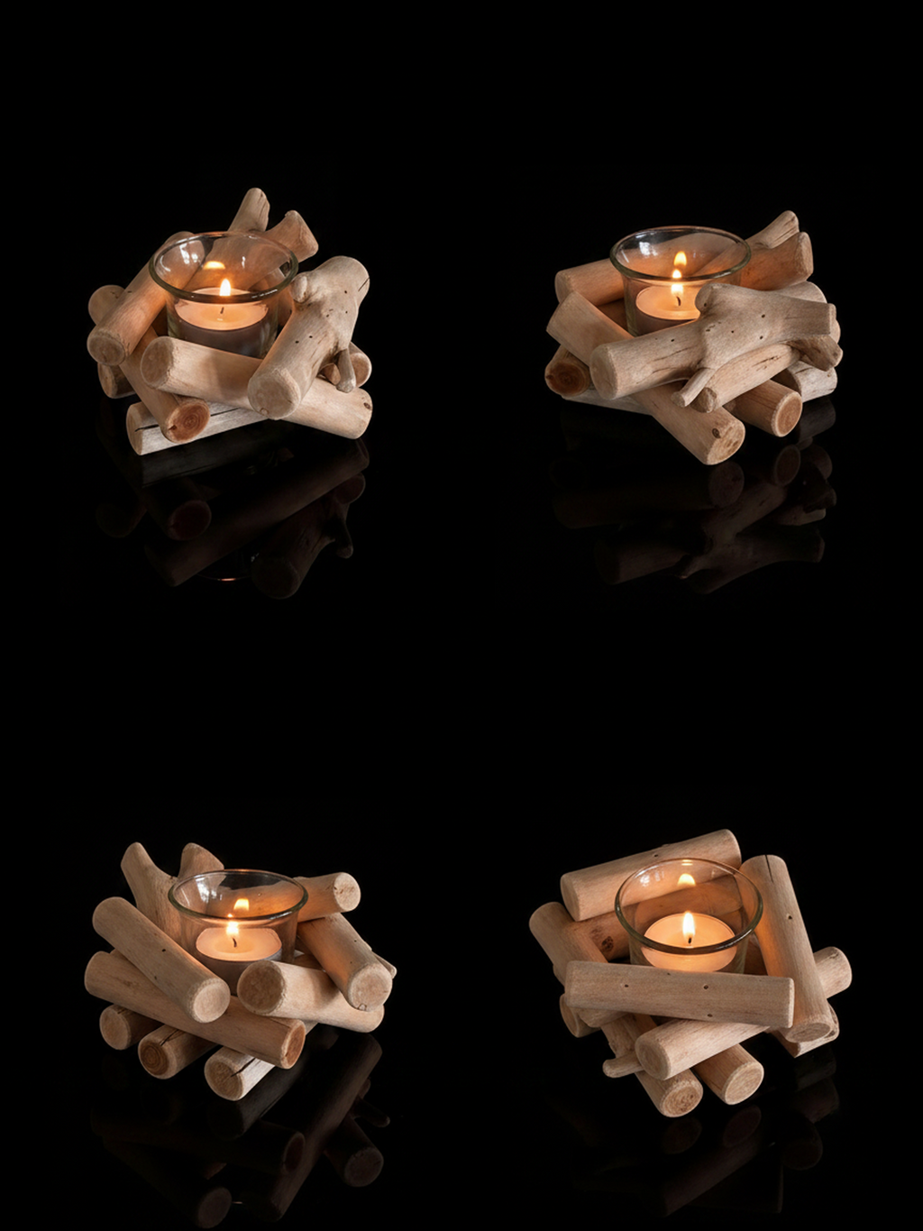 Wooden Candle Holder