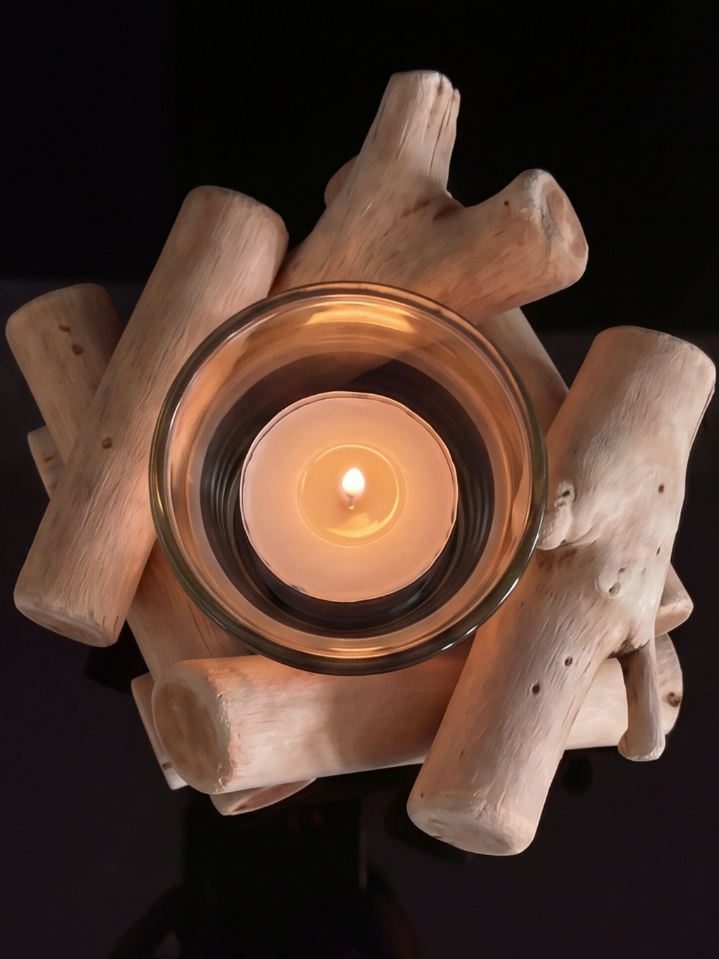 Wooden Candle Holder