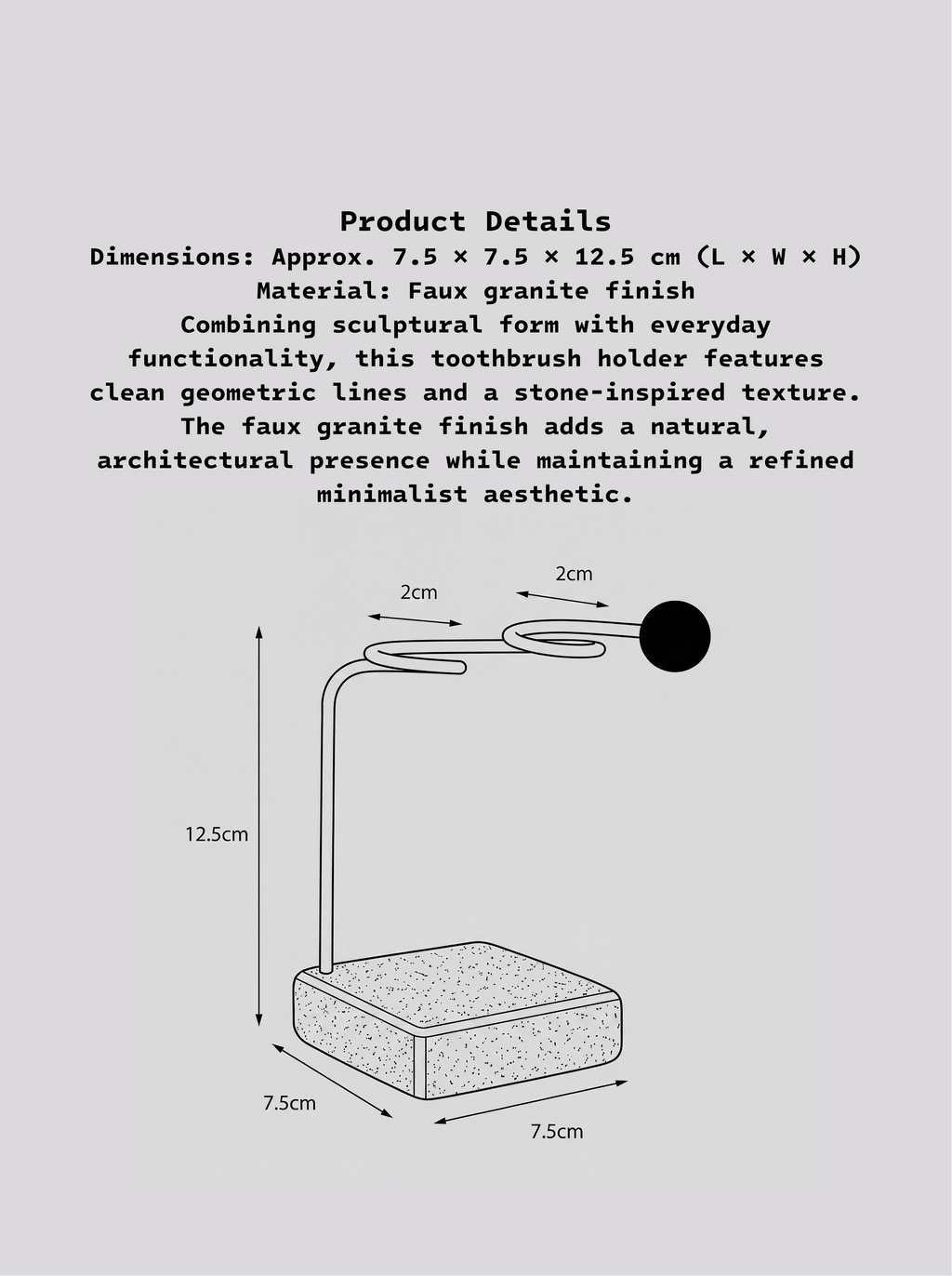 Stone Toothbrush Holder