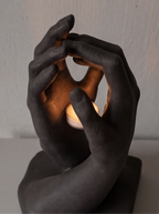 Clasped Hands Candle Holder